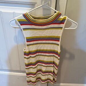 Moth by Anthropologie, size medium, Striped Women’s Sleeveless Knit Top